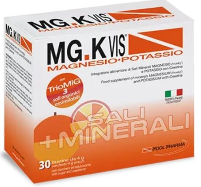 MGK Vis Magnesio e Potassio Integratore Idrosalinico Gusto Arancia 30 Bustine